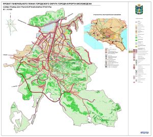 Схема границ зон транспортной инфраструктуры