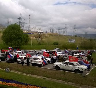 Праздничный кортеж автопробега «День Победы» составил сто автомобилей