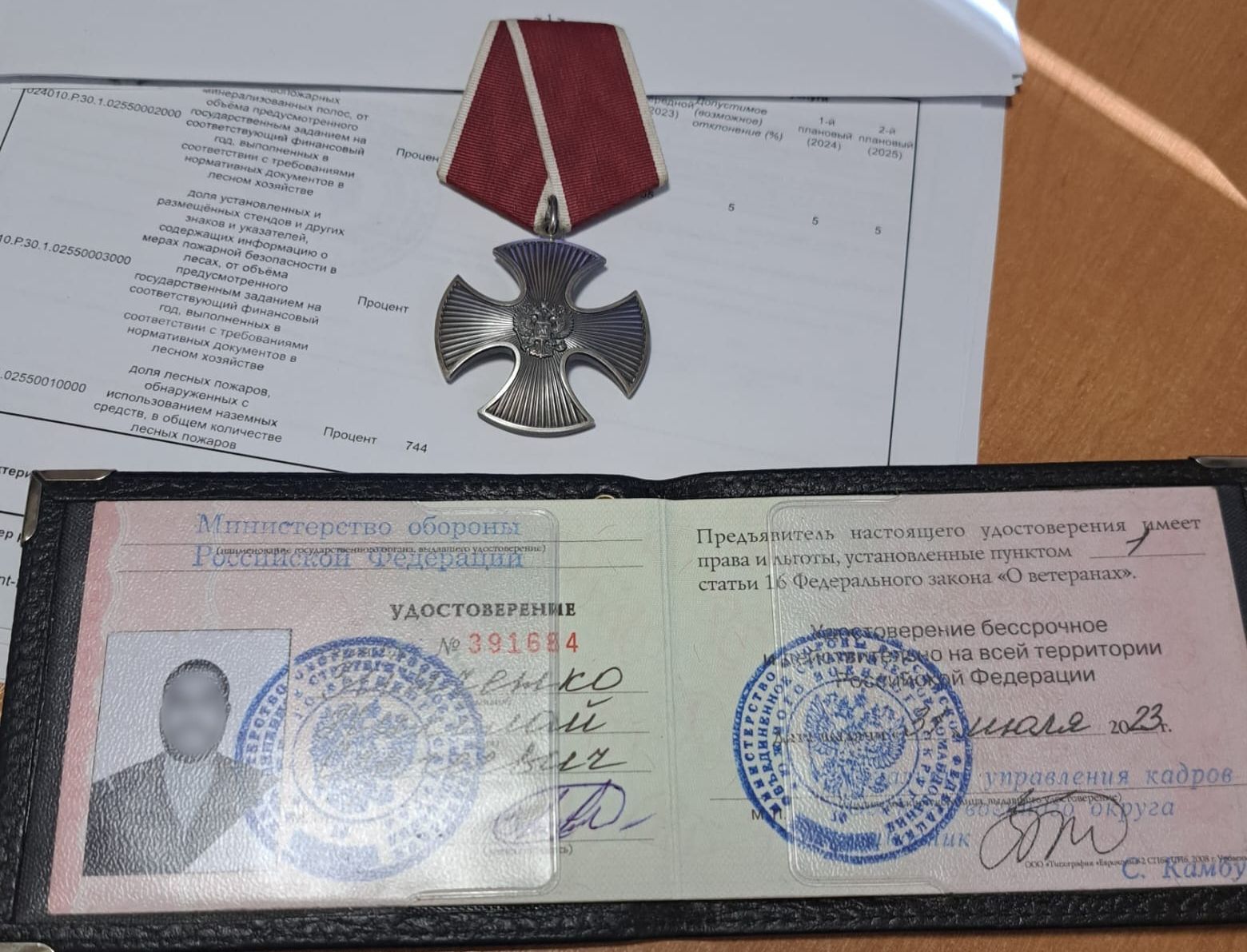 Мобилизованного из Кисловодска наградили в зоне СВО орденом Мужества.