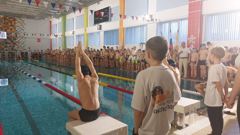 Впервые в новой школе Кисловодска прошли соревнования по плаванию.